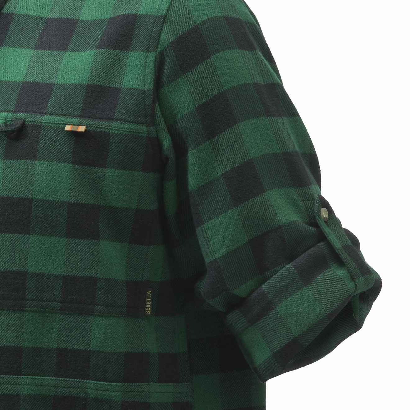 Beretta Overshirt Zippered Pocket Green Check Trending Hot Deal