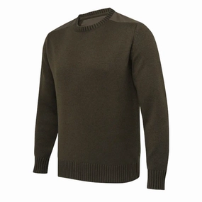 Perfect Gift Offer Beretta Wilton Crew Neck Tech Sweater Moss / Brownbark