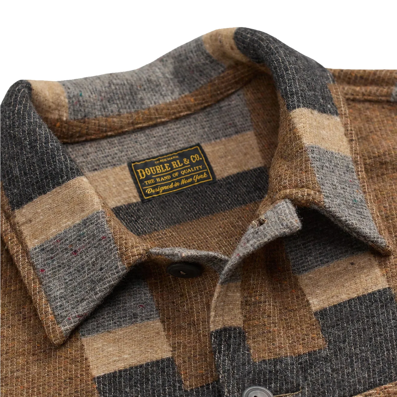 Hot Discount Deal Rrl By Ralph Lauren Wool Blend Jacquard Shirt Blue Multi