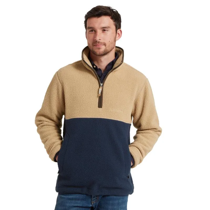 Hot Offer Inside Schoffel Berkeley Retro 1/4 Zip Fleece - True Navy/Tan