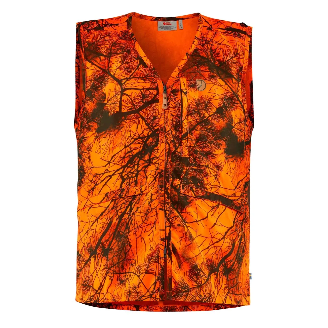 Fjallraven Varmland Vest Orange Camo New Arrival Discount Special Deals Online