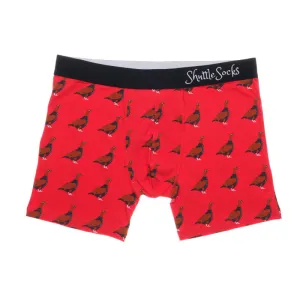 Hot Offer Event Shuttle Socks Mens Boxers - Red Grouse