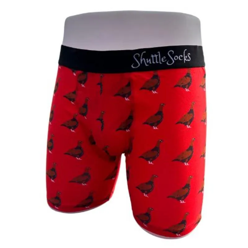 Best Seller Discount Biggest Savings Now Shuttle Socks Mens Boxers - Red Grouse