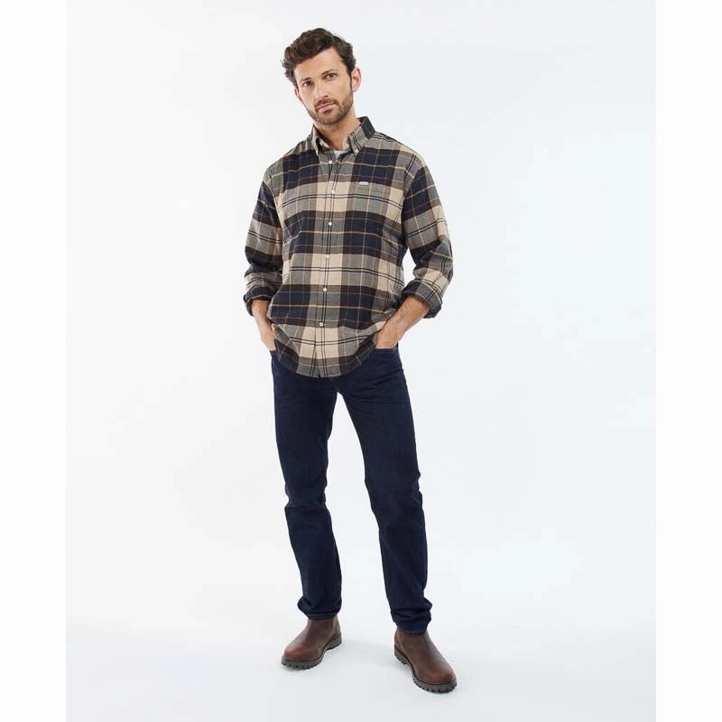 Exclusive Hot Pick Barbour Hogside Tartan Mens Cotton Regular Fit Shirt - Autumn Dress