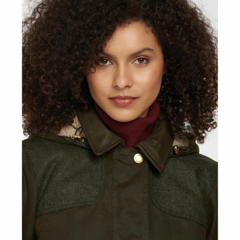 Barbour Keiss Ladies Wax Jacket - Olive/Natural Trending Now Discount Save Big Today