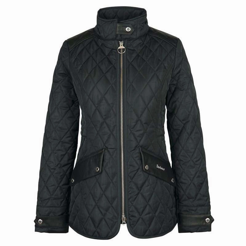 Barbour Premium Cavalry Ladies Quilted Jacket - Black/Ancient Todays Hot Pick