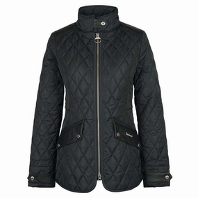 Barbour Premium Cavalry Ladies Quilted Jacket - Black/Ancient Todays Hot Pick