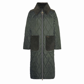 Perfect Gift Offer Barbour Womens Malton Quilt Olive / Ancient