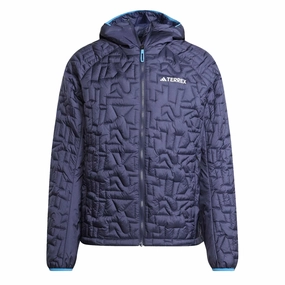 Adidas Terrex Xperior Primaloft Loose Fill Insulated Hooded Jacket Shadow Navy Clearance Sale Now Mega Savings Now