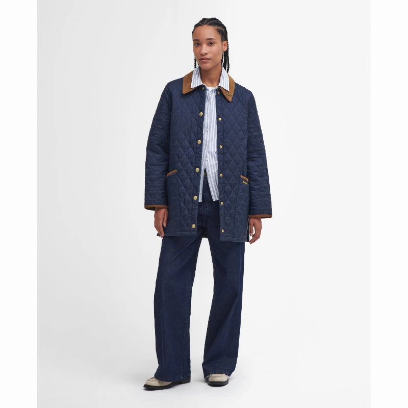 Today Only Discount Mega Hot Offer Barbour 30Th Anniversary Modern Ladies Liddesdale Jacket - Navy/Classic