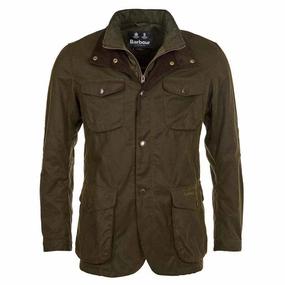 Barbour Ogston Mens Wax Jacket - Olive Unmissable Deal Today Todays Hot Savings