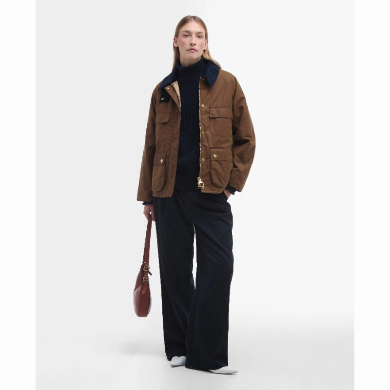 Exclusive Hot Pick Barbour Ruth Ladies Wax Jacket - Tan/Dress Tartan