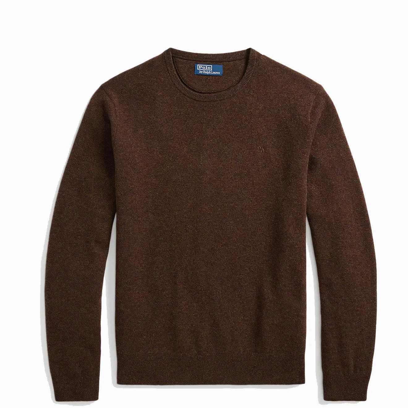 Clearance Savings Now Polo Ralph Lauren Wool Crew Neck Knit Dark Chestnut Heather