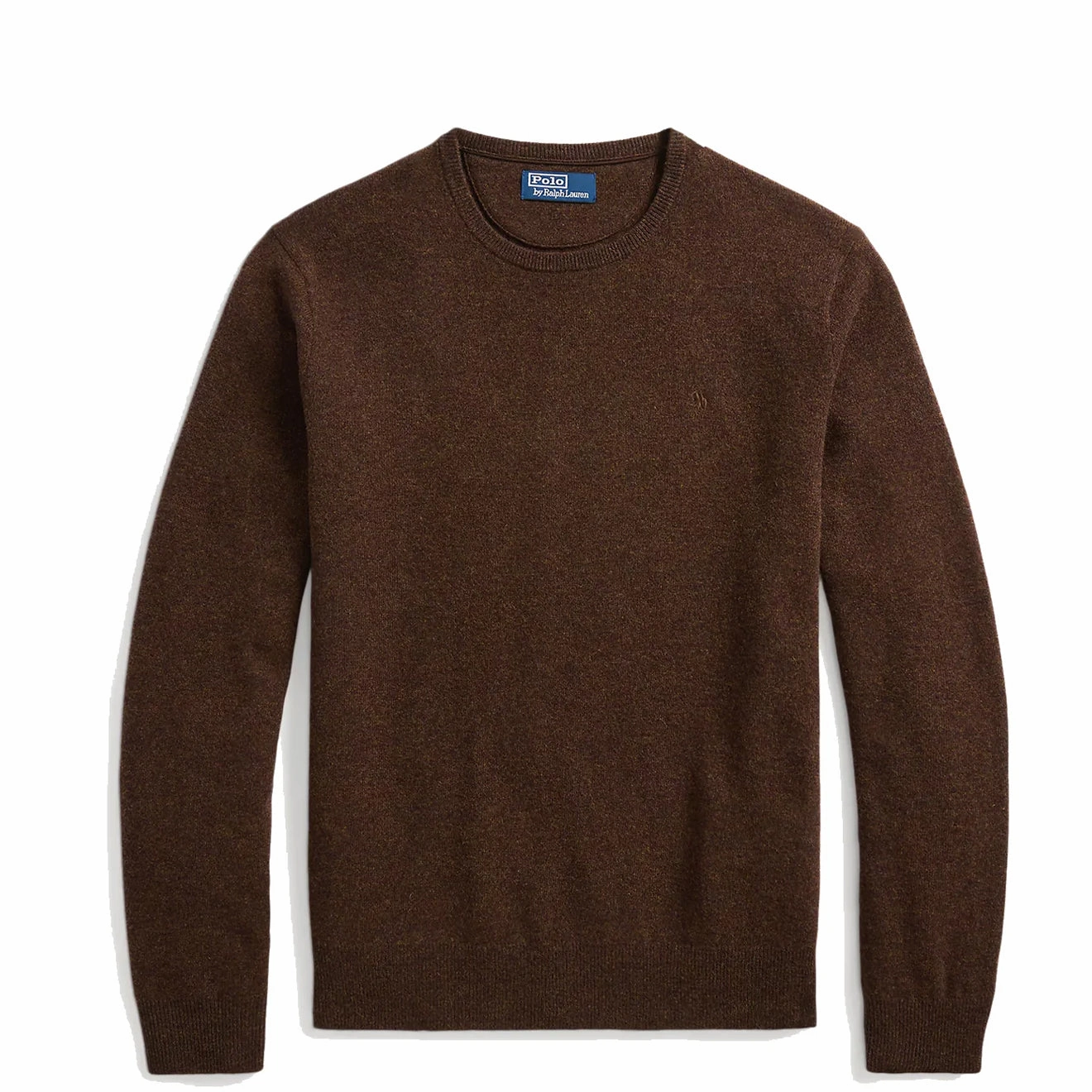 Limited Stock Hot Deal Best Deal Alert Polo Ralph Lauren Wool Crew Neck Knit Dark Chestnut Heather