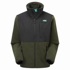 Trending Now Discount Ridgeline Hybrid Mens Fleece Jacket - Black/Olive