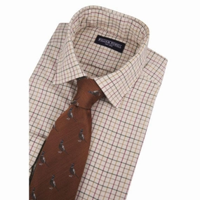 Exclusive Online Offer Sweet Deal Today William Powell Cotton Tattersall Mens Shooting Shirt - Green Check