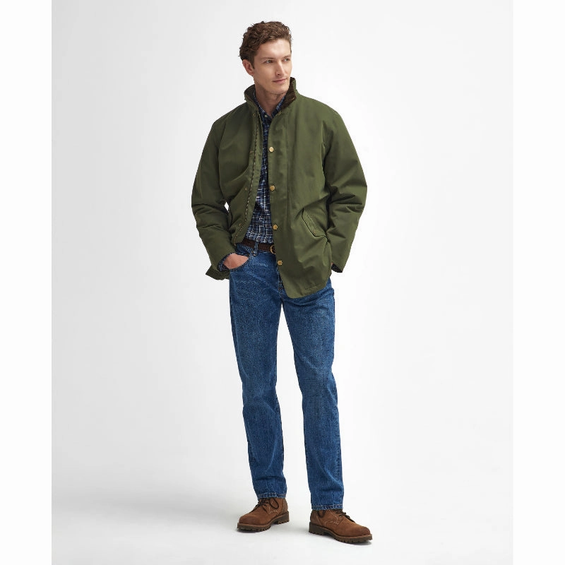 Barbour Winter Spoonbill Waterproof Mens Jacket - Olive Best Seller Deal