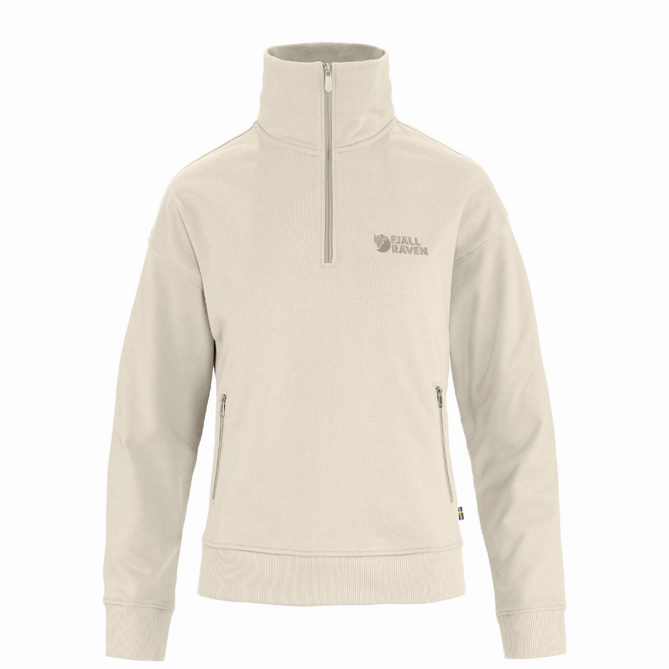 Grab It Fast Trending Now Discount Fjallraven Womens Vardag Half Zip Sweater Chalk White