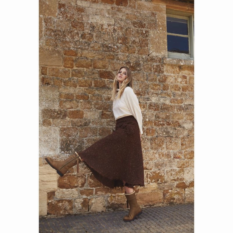 Penelope Chilvers Midcalf Tassel Ladies Shearling Lined Boot - Biscuit Dont Miss This Steal