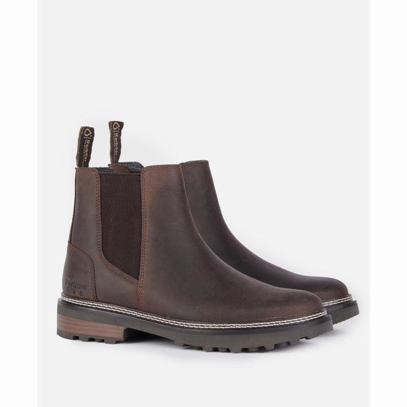 Barbour Ellison Ladies Leather Chelsea Boot - Dark Brown Weekend Specials Special Surprise Sale
