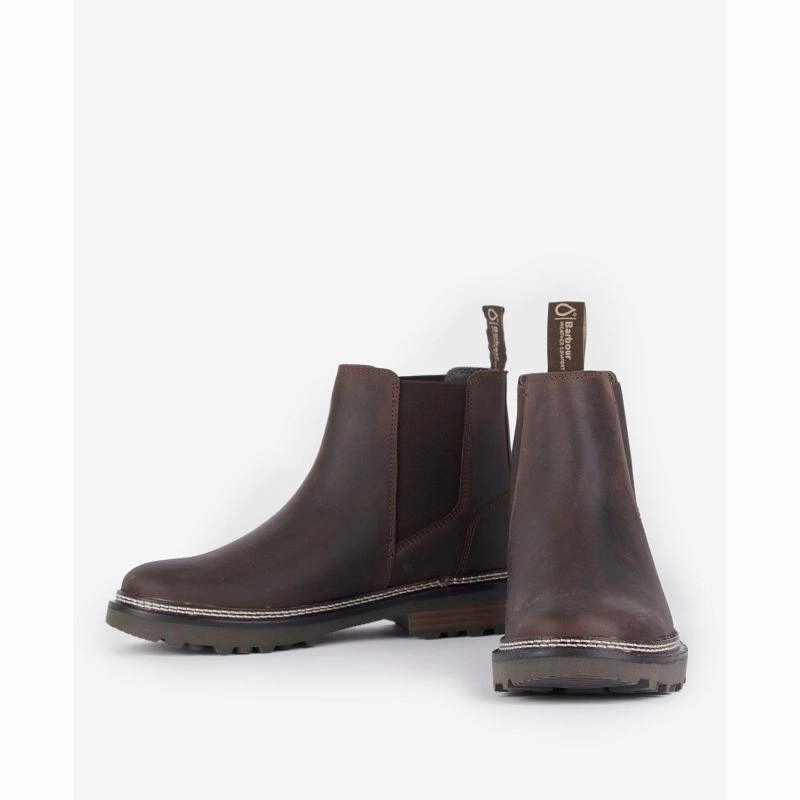 Barbour Ellison Ladies Leather Chelsea Boot - Dark Brown EndofWeek Deals Grab Save Today