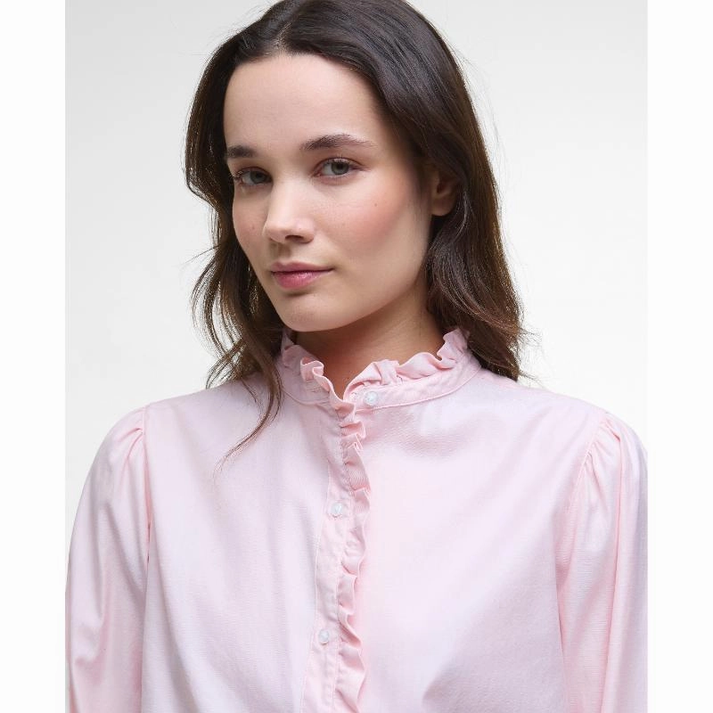 Save Big Online Unmissable Deal Today Barbour Embleton Ladies Shirt - Pink Blush