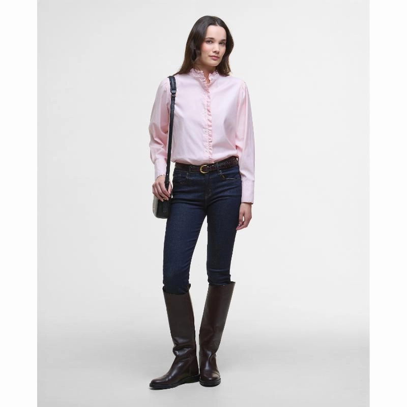 Today Only Hot Pick Dont Wait Save Barbour Embleton Ladies Shirt - Pink Blush
