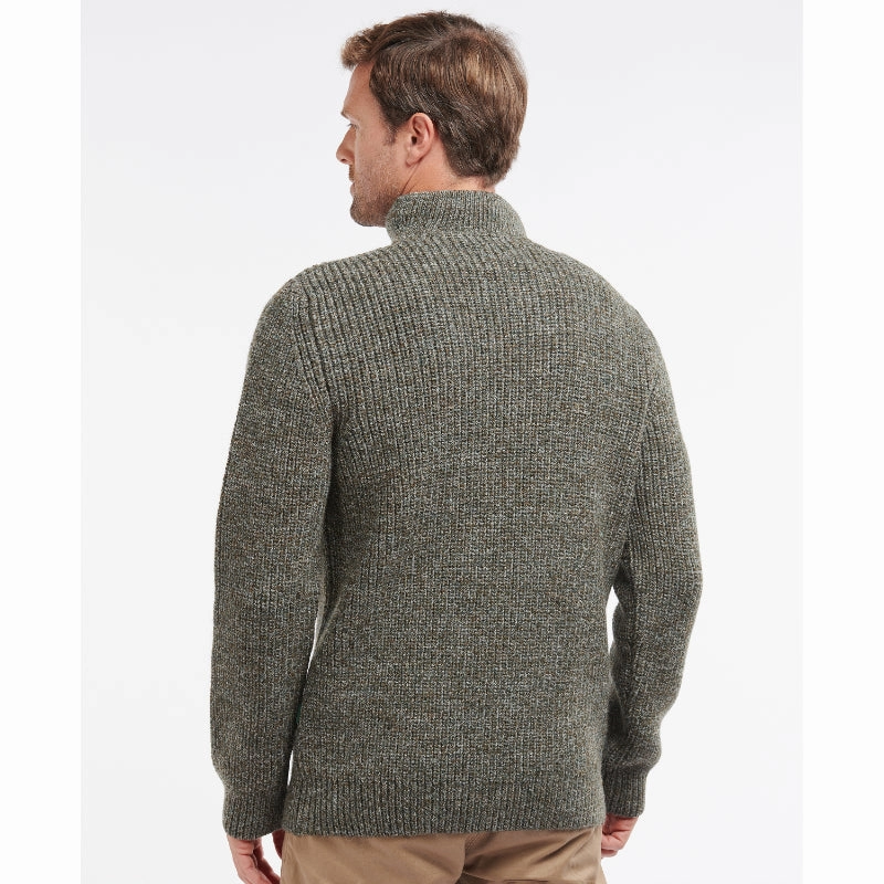 Shop Smart Deals Barbour New Tyne Mens Lambswool Half Zip Jumper - Derby Tweed