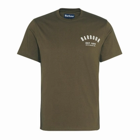 Price Drop Frenzy Barbour Preppy Mens T-Shirt - Light Sage