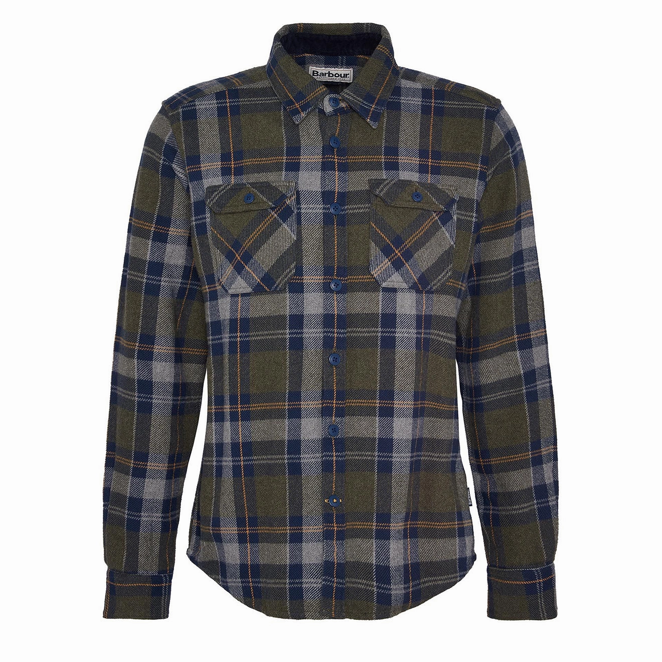 Barbour Snowcap Tailored Checked Shirt Olive Marl Shop Save Big