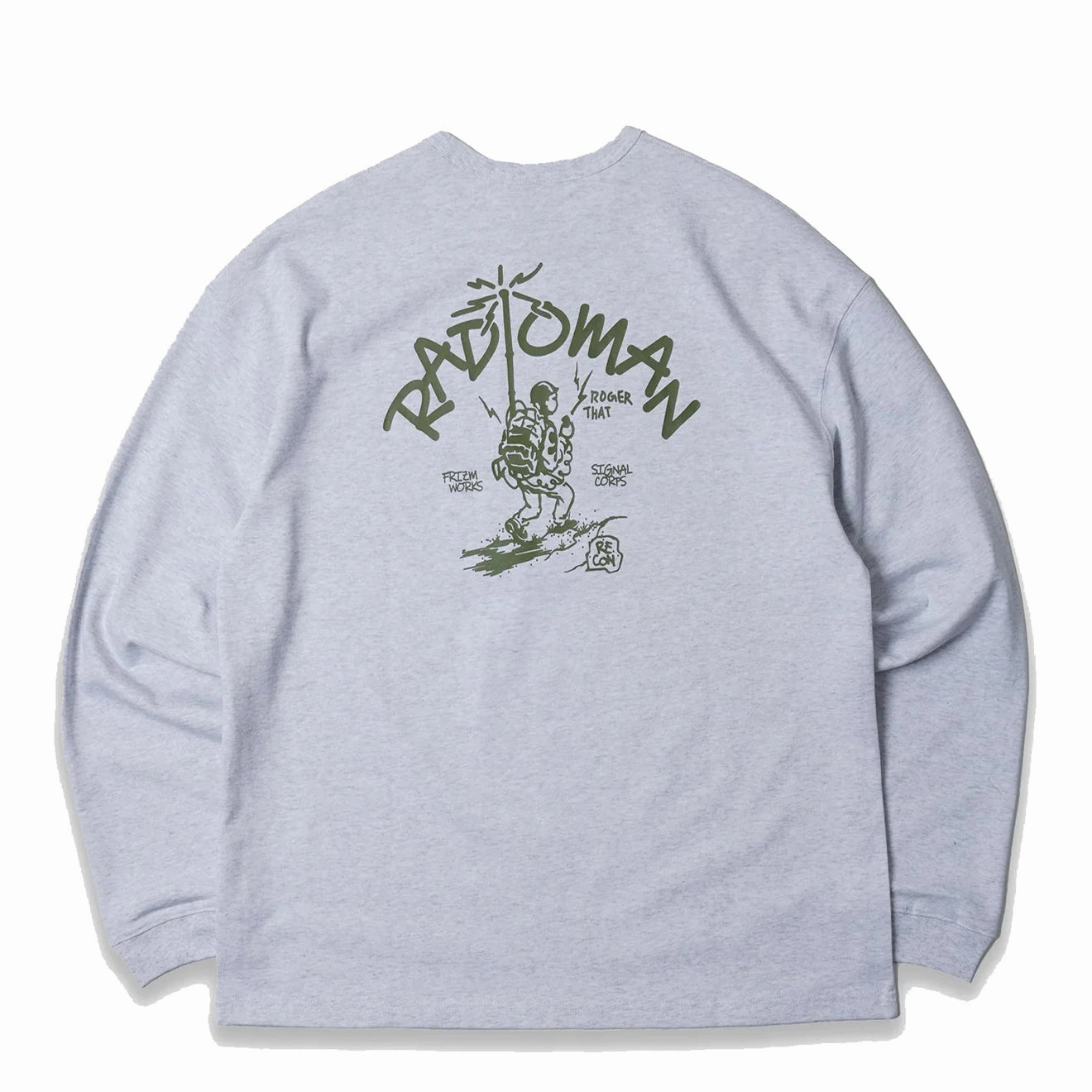 Mega Online Discount Frizmworks Radio Man Long Sleeve Tee White Melange