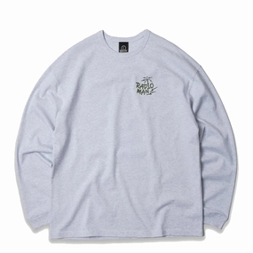 Frizmworks Radio Man Long Sleeve Tee White Melange MustShop Sale