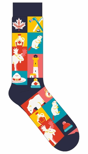 Shop Save Today Today Only Discount Alert K.Bell Men'S Canada Patches Crew Socks