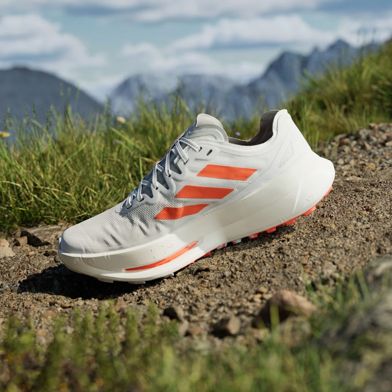 Instant Discount Adidas Terrex Agravic Speed Ultra Trail Running Shoes Ultra Cloud White / Impact Orange / Dash Grey
