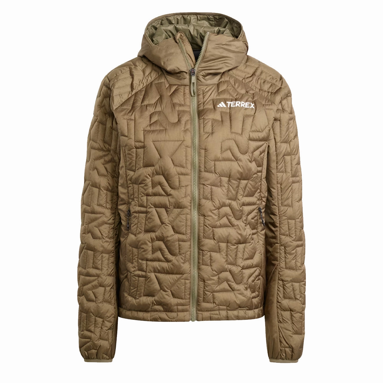 Adidas Terrex Womens Terrex Xperior Primaloft Loose Fill Insulated Hooded Jacket Olive Strata Clearance Sale