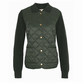 Trendy Picks Today Barbour Womens Moors Knitted Cardigan Olive