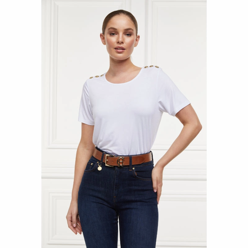 Gift Ideas Galore Shop Today Save Holland Cooper Relaxed Fit Ladies Crew Neck T-Shirt - White