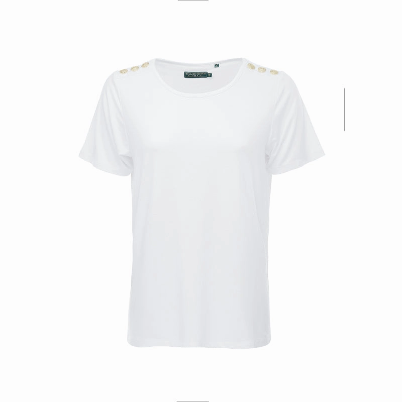 Flash Sale Now Deal of the Day Holland Cooper Relaxed Fit Ladies Crew Neck T-Shirt - White