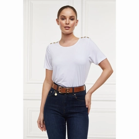 Gift Ideas Galore Shop Today Save Holland Cooper Relaxed Fit Ladies Crew Neck T-Shirt - White