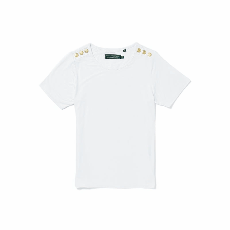 Price Drop Alert Shop Hot Deals Holland Cooper Relaxed Fit Ladies Crew Neck T-Shirt - White