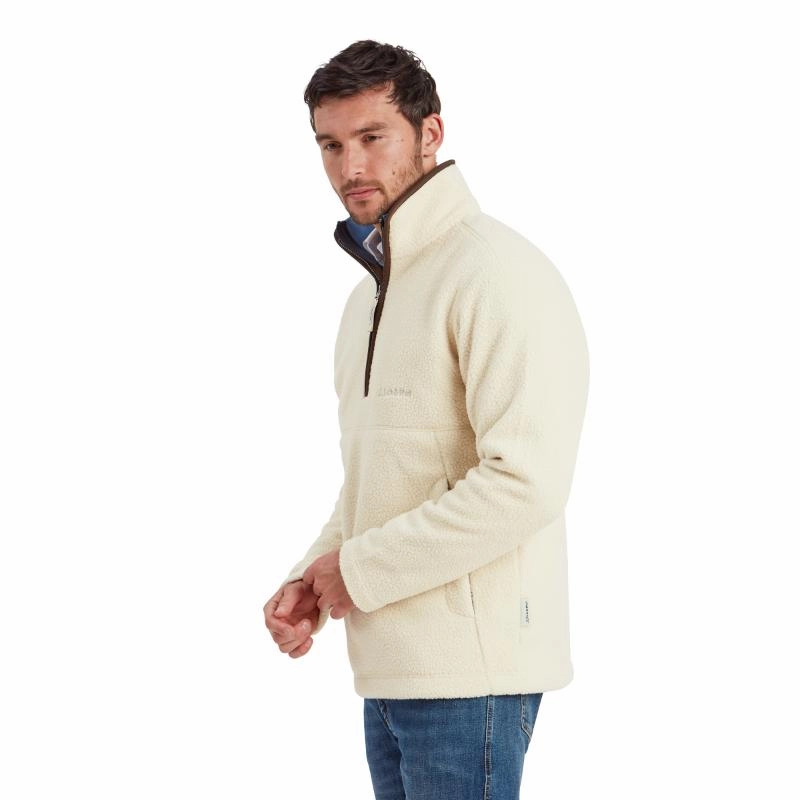 Schoffel Berkeley Retro 1/4 Zip Fleece - Ecru Mega Discount Event Weekend Specials