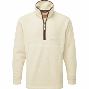 Schoffel Berkeley Retro 1/4 Zip Fleece - Ecru Special Steal Event Instant Deal Today