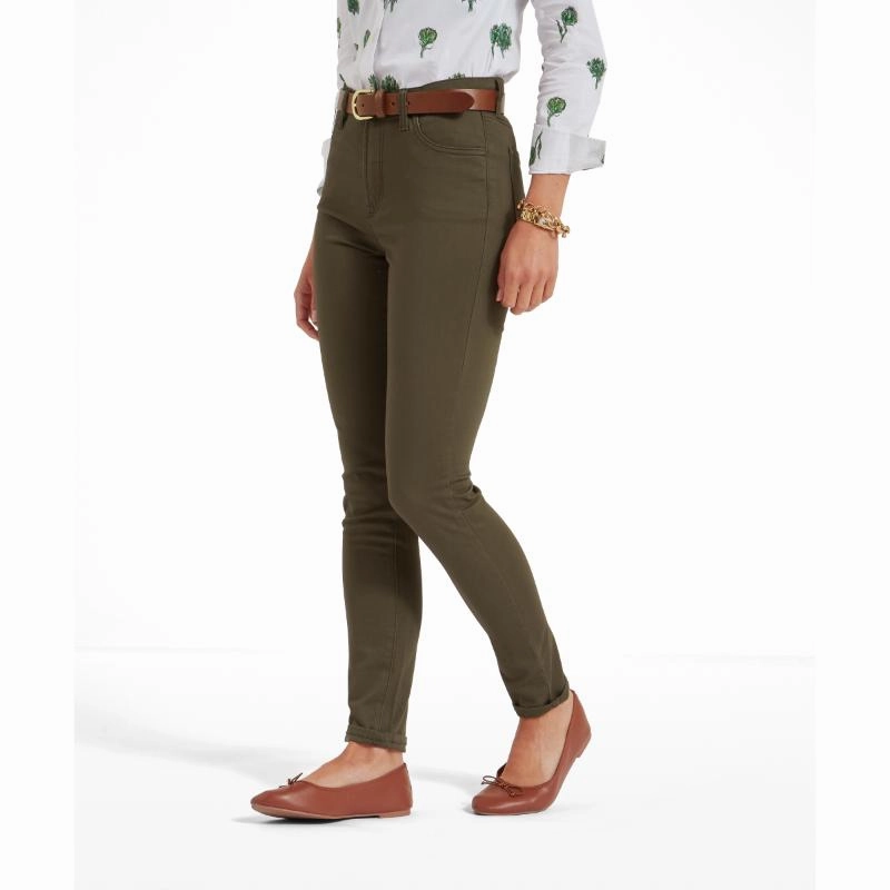 Clearance Sale Schoffel Poppy Ladies Jean - Loden Green