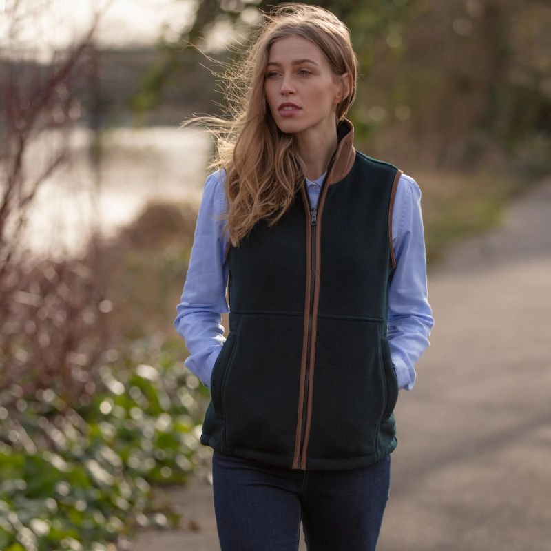 Alan Paine Aylsham Ladies Fleece Waistcoat - Dark Navy Shop Grab Savings