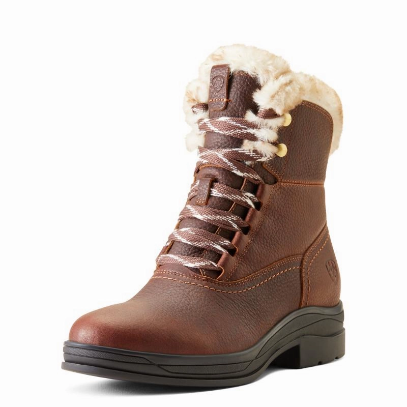 Sale Ending Soon Ariat Harper Sherpa Ladies Waterproof Boot - Dark Brown