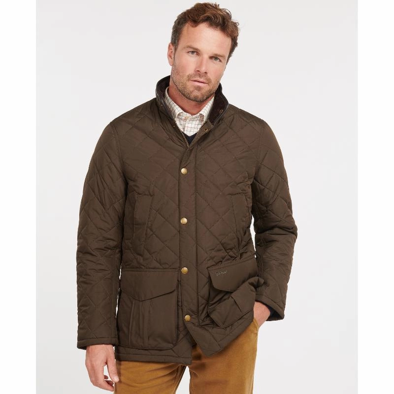 Steal Todays Offer Hot Pick of the Day Barbour Devon Mens Quilted Jacket - Olive