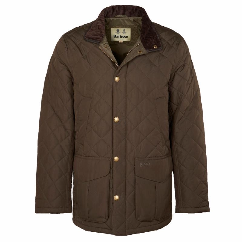 Special Surprise Sale Sweet Deal Today Barbour Devon Mens Quilted Jacket - Olive