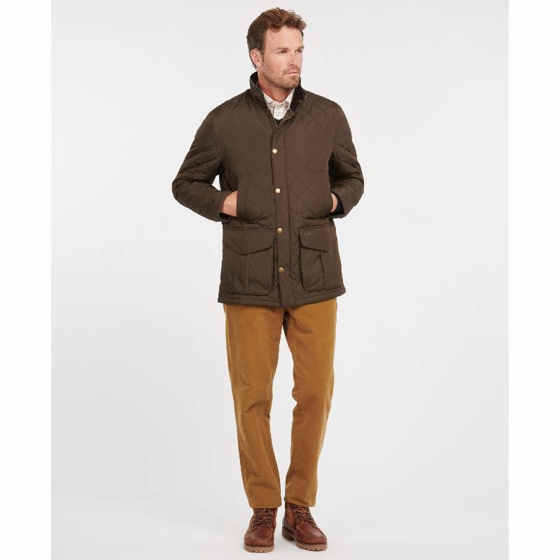 Barbour Devon Mens Quilted Jacket - Olive Big Savings Today MustHave Gift Ideas