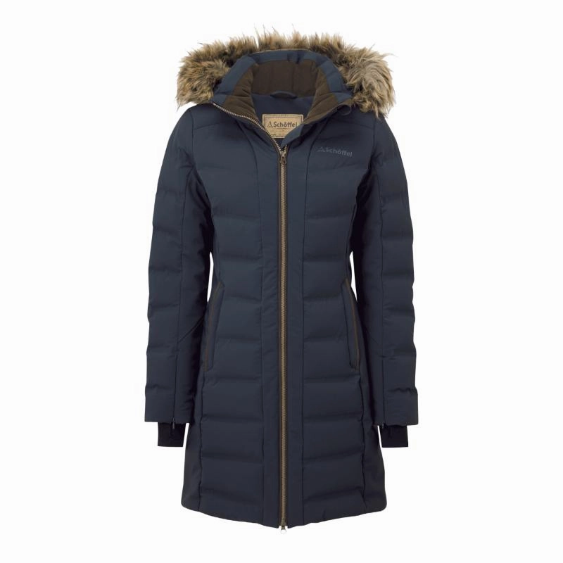 MustHave Steals Schoffel Hurlingham Ladies Venturi Waterproof Down Coat - Carbon Navy