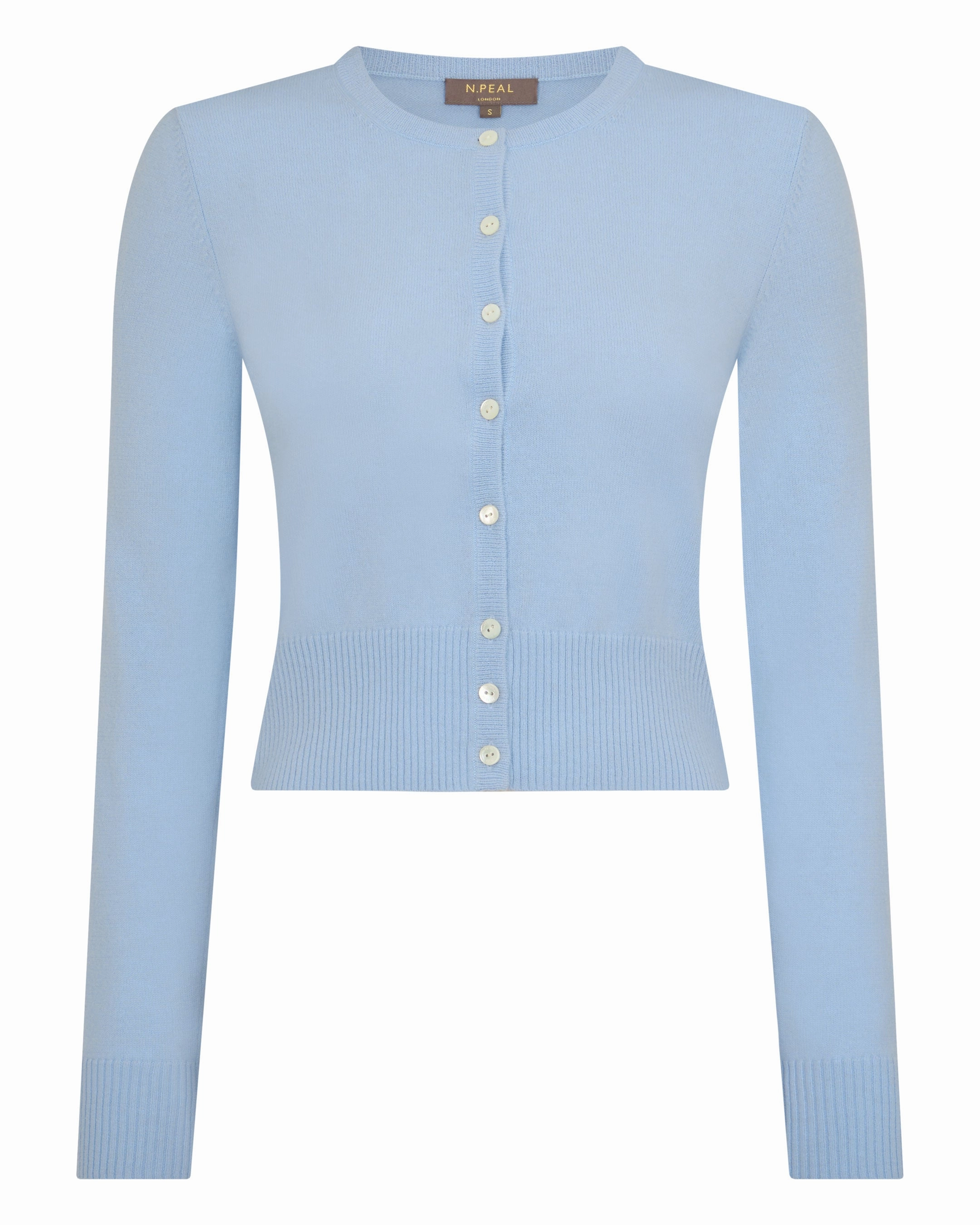Women'S Ivy Cropped Cashmere Cardigan Sea Mist Blue Shop the Best Deals